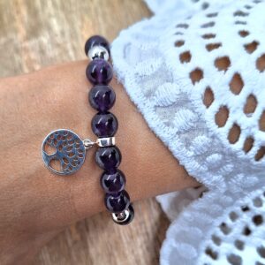 Bracelet améthyste Arbre de Vie