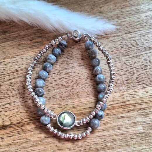 bracelet labradorite double sublime