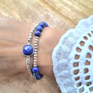 Bracelet lapis-lazuli Double sublime