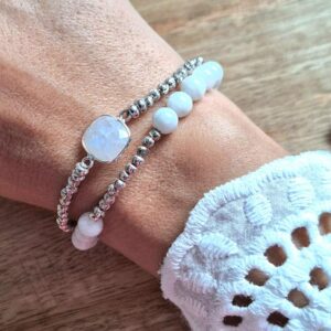 Bracelet pierre de Lune Double sublime