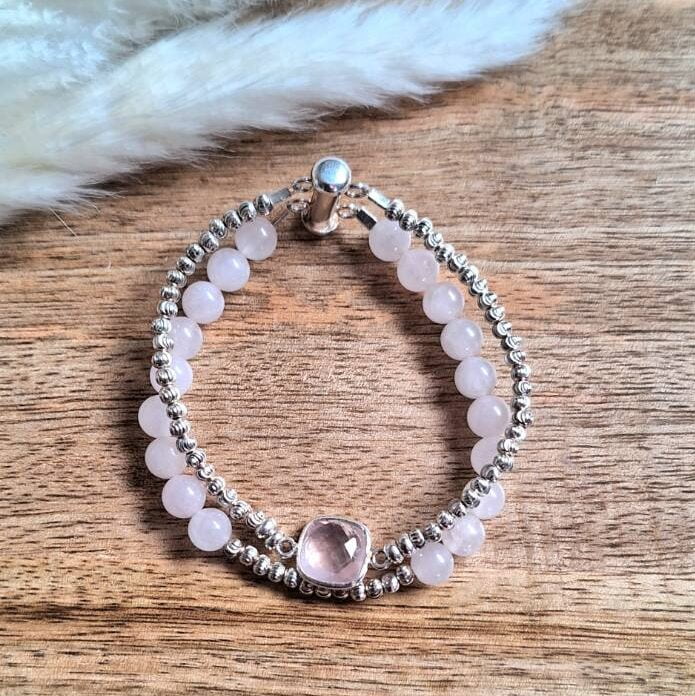 bracelet quartz rose double sublime