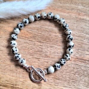 Bracelet jaspe dalmatien Essentiel
