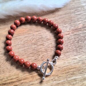 Bracelet jaspe rouge Essentiel