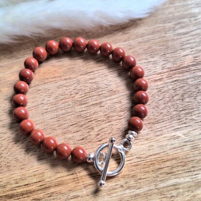 bracelet jaspe rouge essentiel