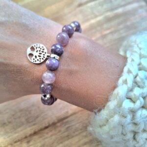 Bracelet tourmaline rose Arbre de Vie