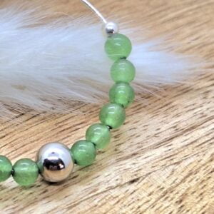 Créoles agate verte Sphère