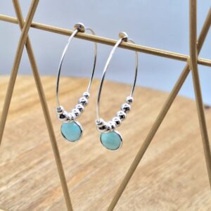 créoles amazonite pépite