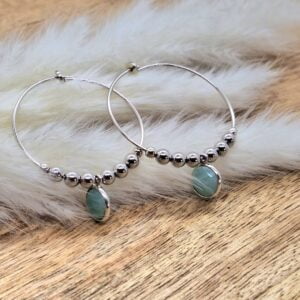 Créoles amazonite Pépite