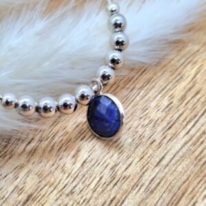 Créoles lapis-lazuli Pépite