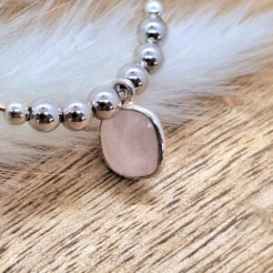 Créoles quartz rose Pépite