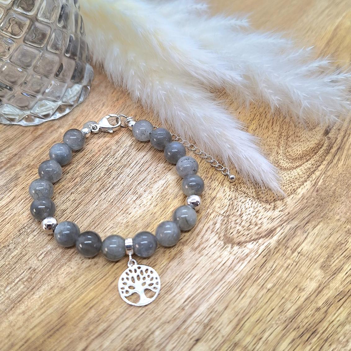 bracelet labradorite arbre de vie