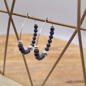 Créoles lapis-lazuli Sphère