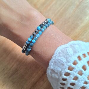 Bracelet apatite Double éclat