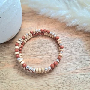 Bracelet jaspe rouge Amara