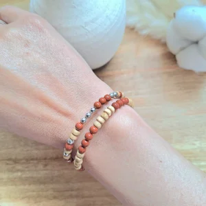 Bracelet jaspe rouge Amara