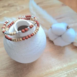Bracelet jaspe rouge Amara